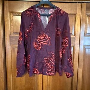 Women's Floral Long Sleeve Top
